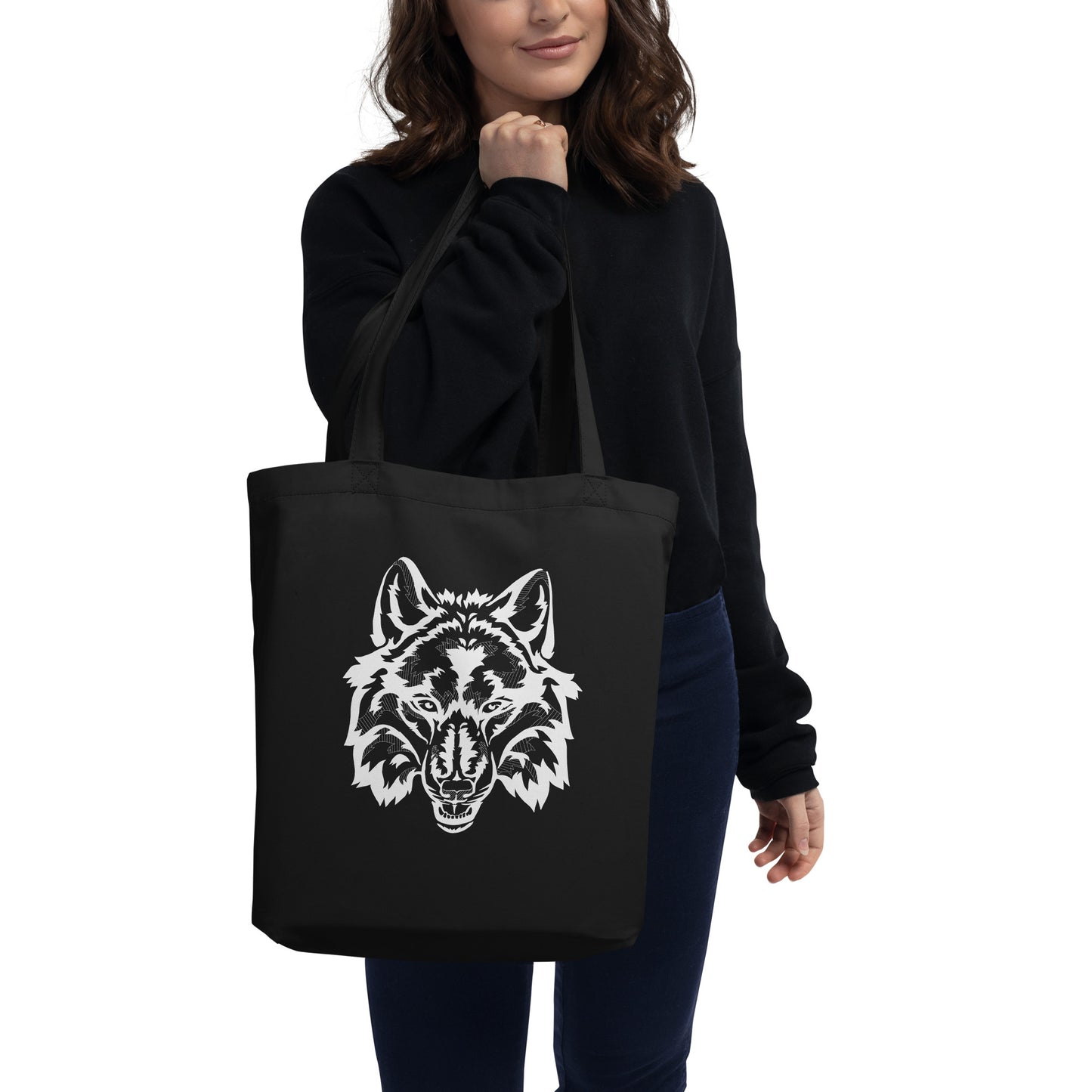 Eco Tote Bag with Wolf Design