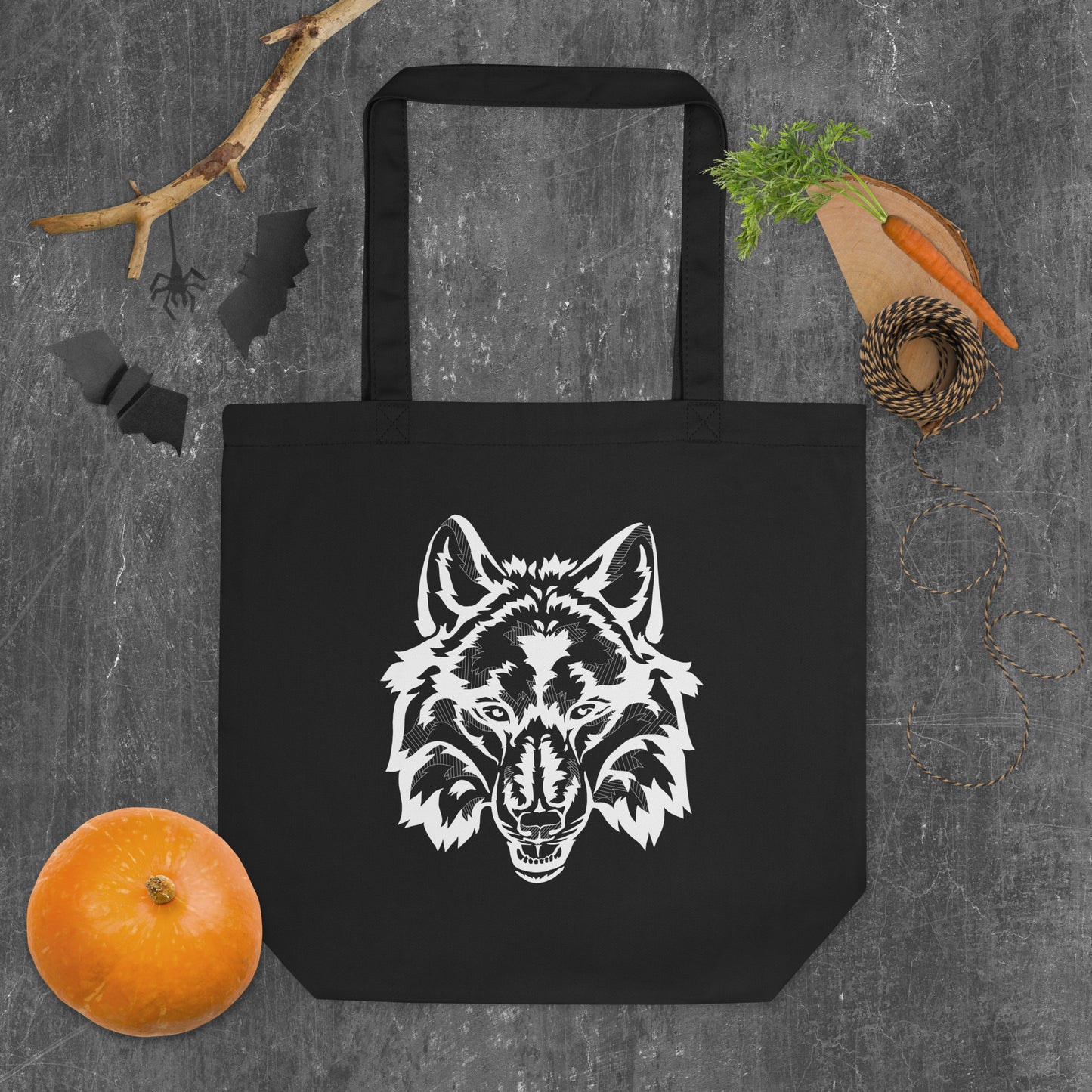 Eco Tote Bag with Wolf Design