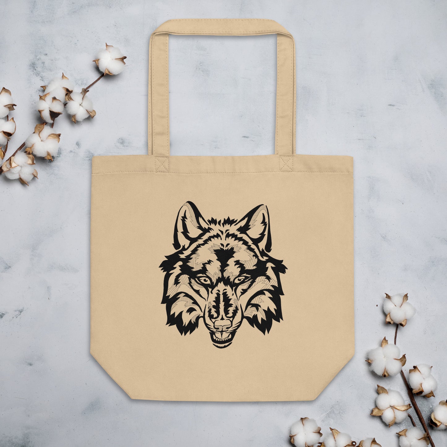 Eco Tote Bag with Wolf Design