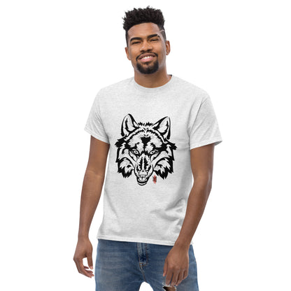 T-Shirt with Animalistic Wolf Design