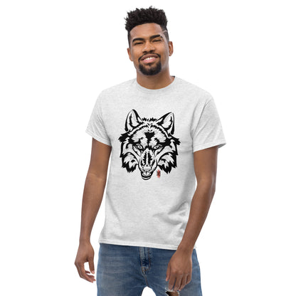 T-Shirt with Animalistic Wolf Design