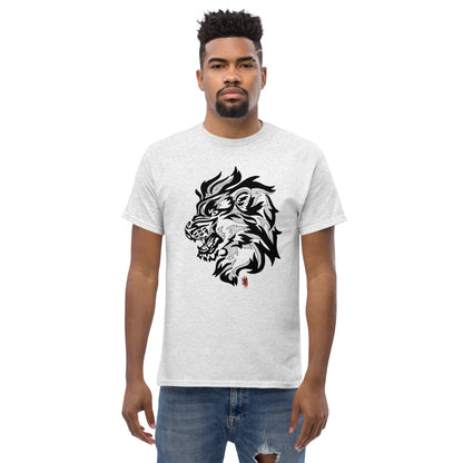 T-Shirt with Animalistic Lion Design