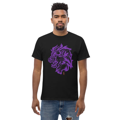 T-Shirt with Animalistic Lion Design