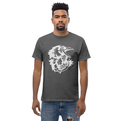 T-Shirt with Animalistic Raven Design