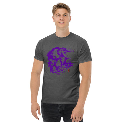 T-Shirt with Animalistic Raven Design