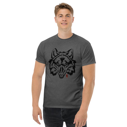 T-Shirt with Animalistic Wolf Design