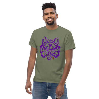 T-Shirt with Animalistic Wolf Design