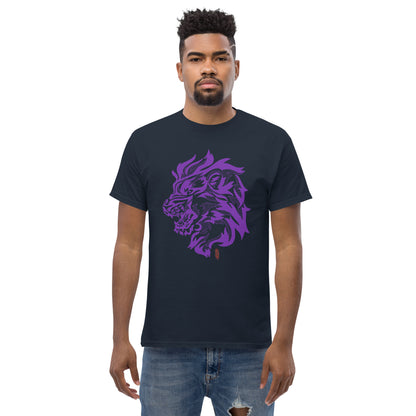 T-Shirt with Animalistic Lion Design