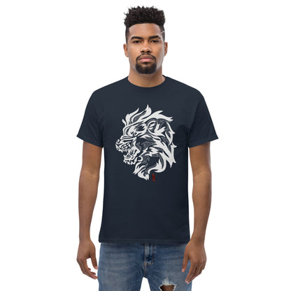 T-Shirt with Animalistic Lion Design