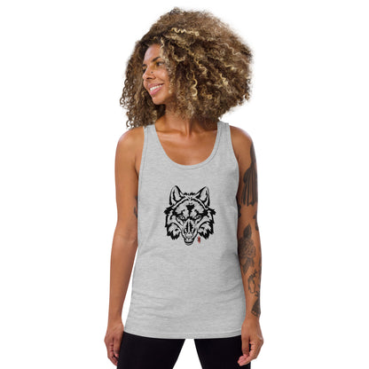 Tank Top with Wolf Design