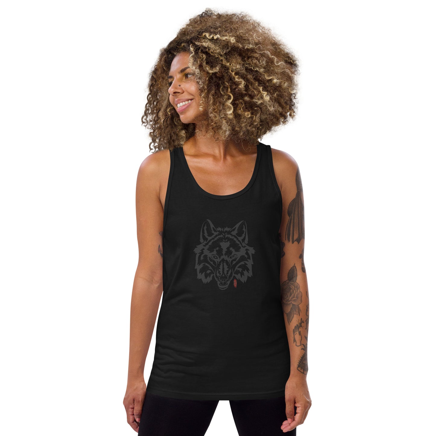 Tank Top with Wolf Design