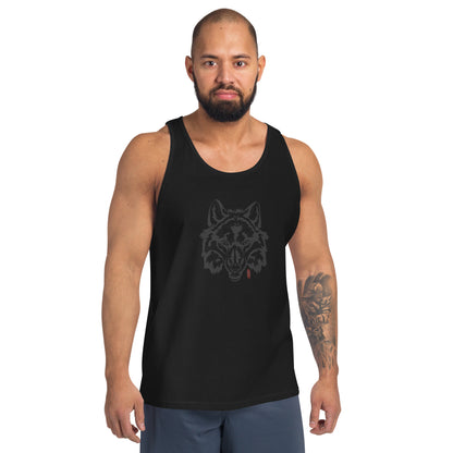 Tank Top with Wolf Design