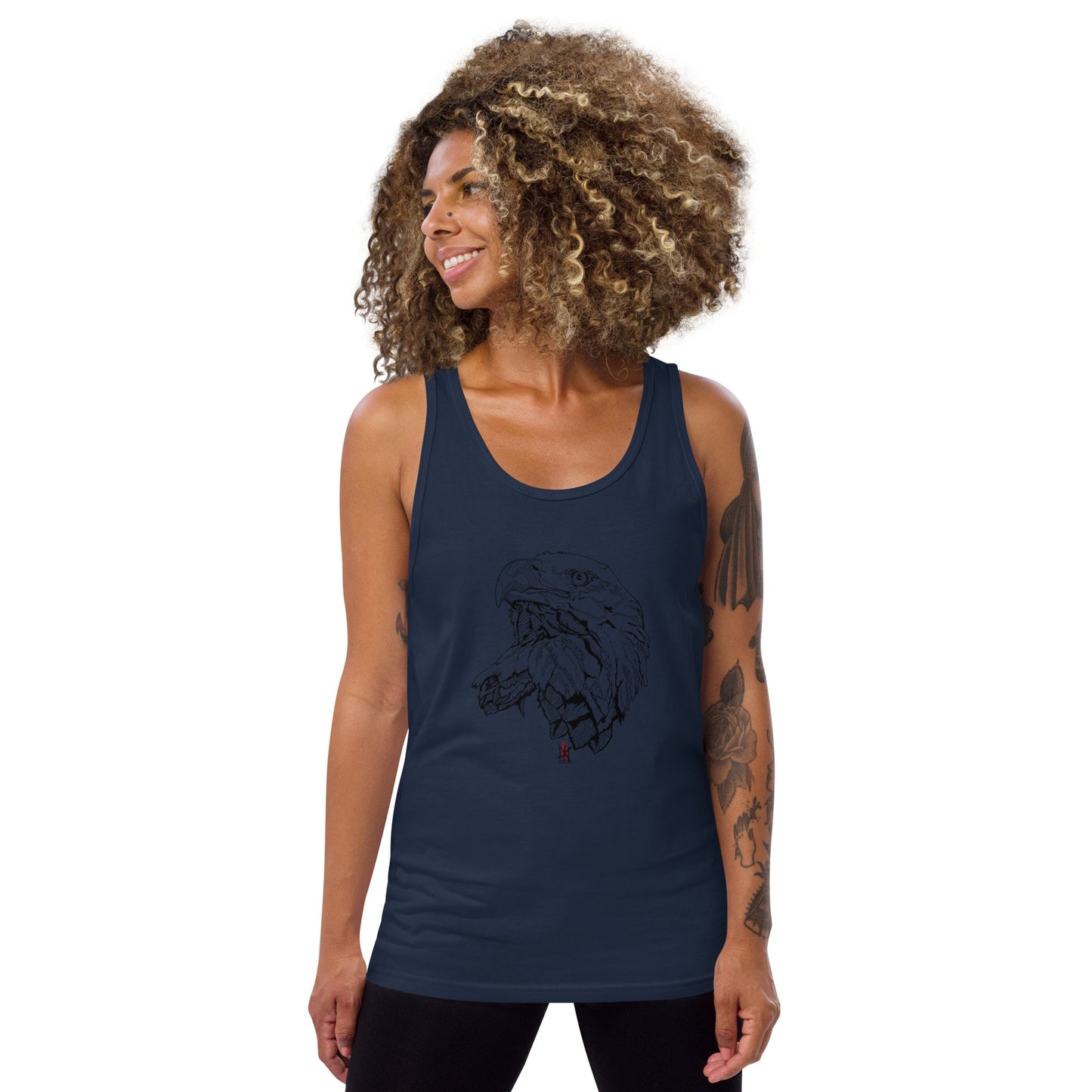 Tank Top with Bold Eagle Design