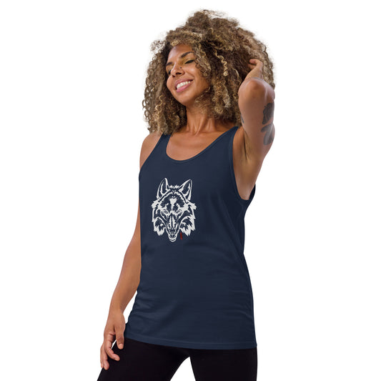 Tank Top with Wolf Design