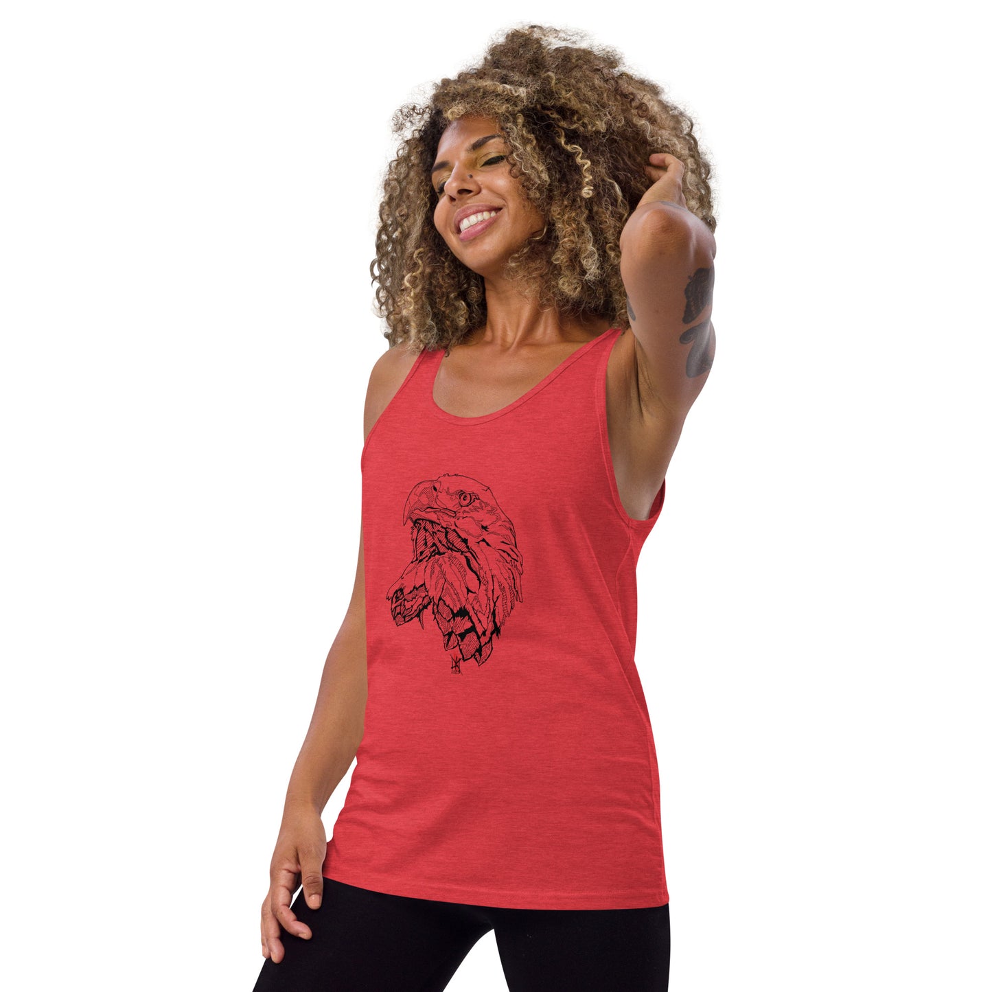 Tank Top with Bold Eagle Design