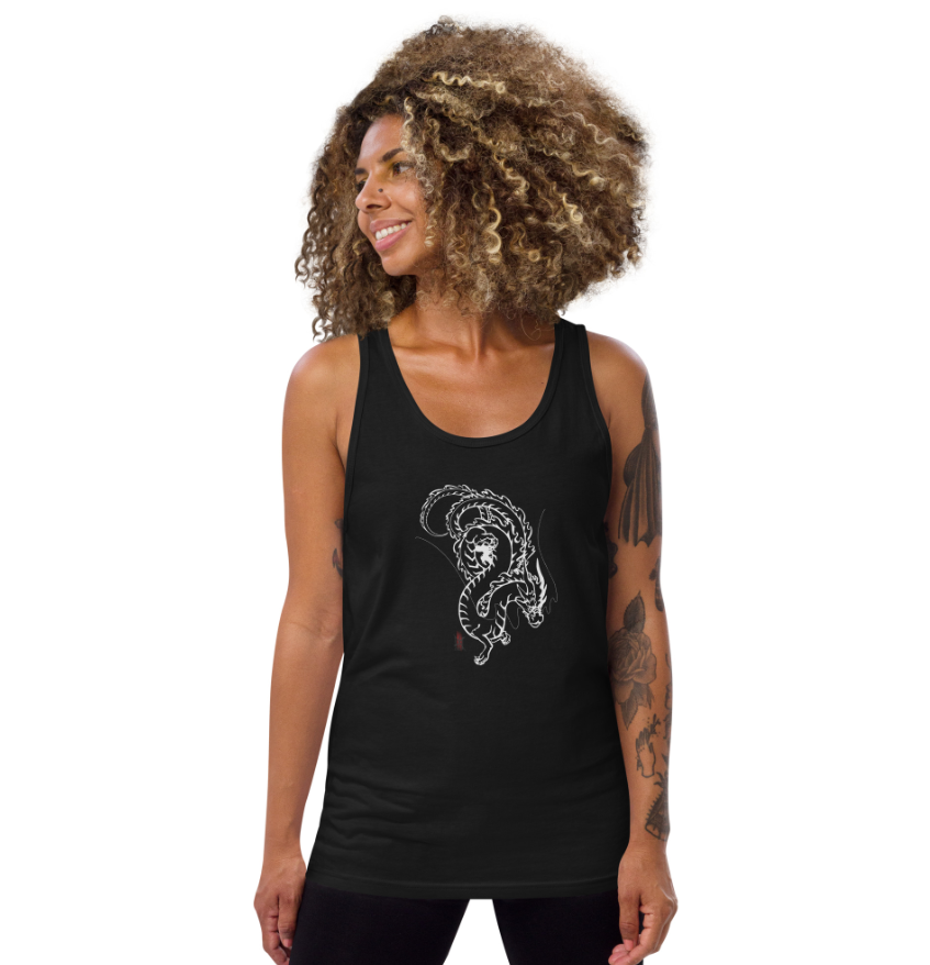 Tank Top with Dragon Design