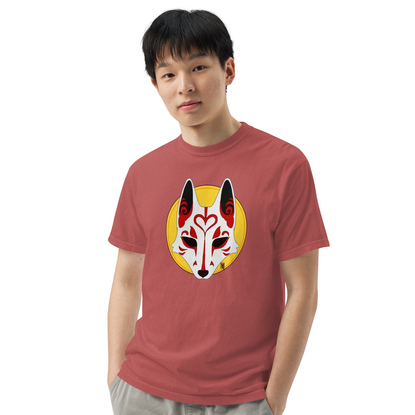 Premium T-Shirt - Printed Design of a Fox & Moon