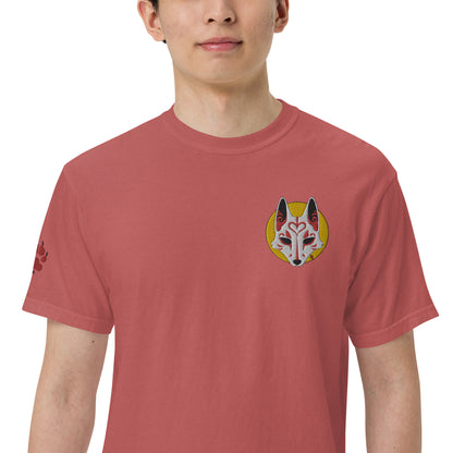 Premium T-Shirt - 'Embroidered' Image of a Fox & Moon