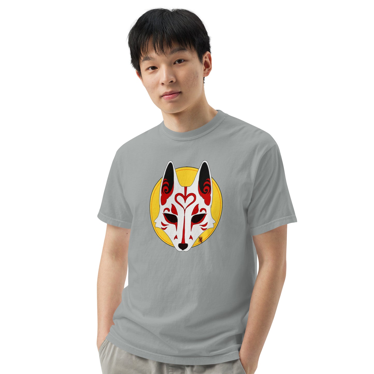 Premium T-Shirt - Printed Design of a Fox & Moon