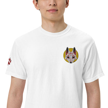 Premium T-Shirt - 'Embroidered' Image of a Fox & Moon